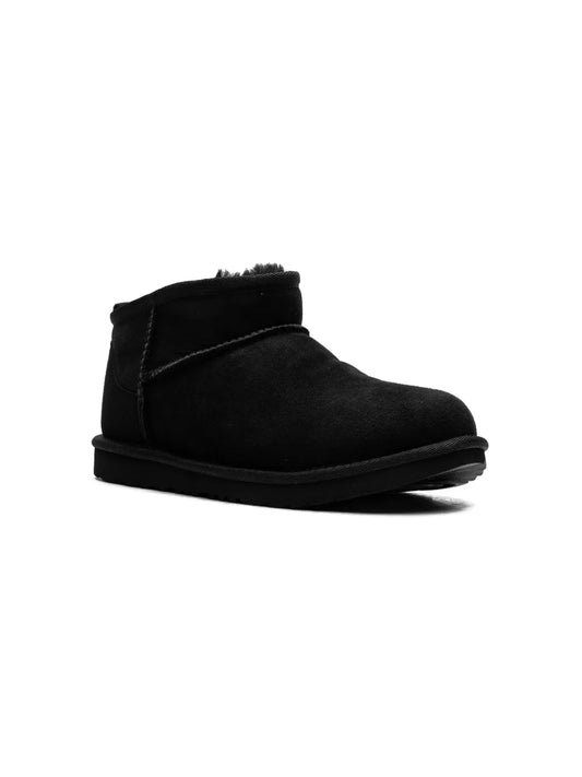 UGG Kids Classic Ultra Mini Boot Black Suede
