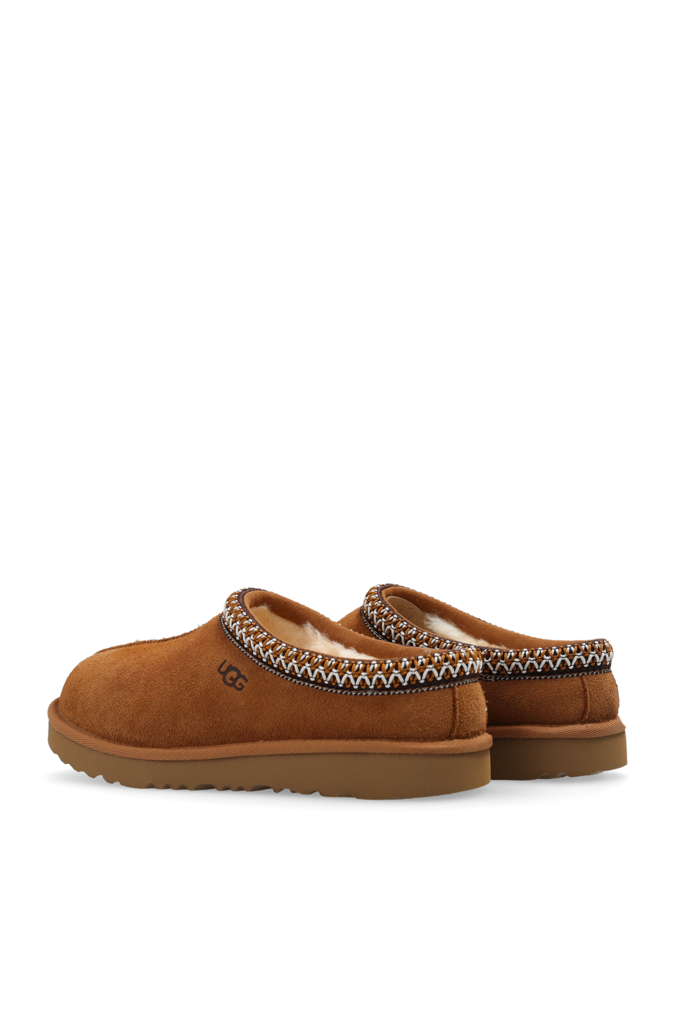 UGG Brown Tasman II suede Kids slides