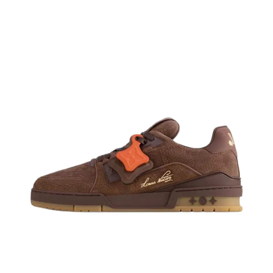 Louis Vuitton LV Trainer Distressed Marron Sneakers