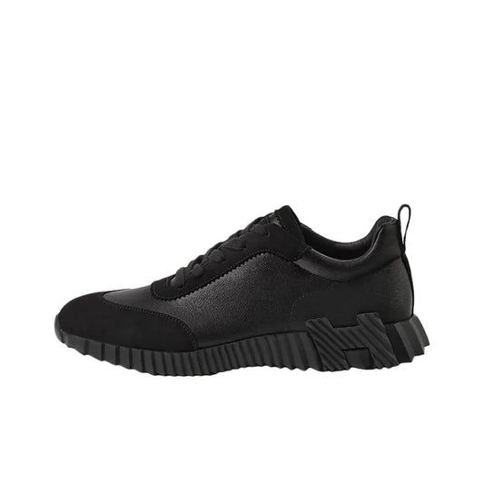 Hermès Bouncing Noir Leather Sneakers