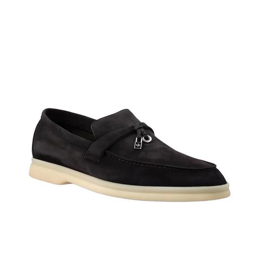 Loro Piana Summer Walk Loafer Colour Black Suede
