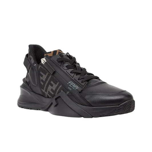 FENDI Flow Black Leather sneakers