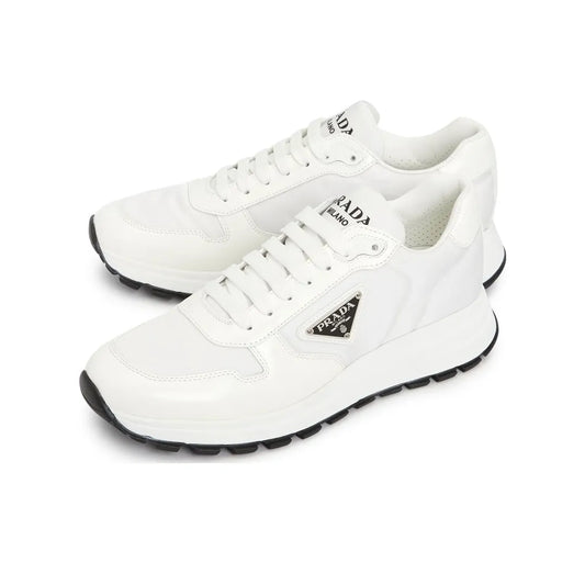 PRADA Prax 01 Leather Nylon White Black Shoes