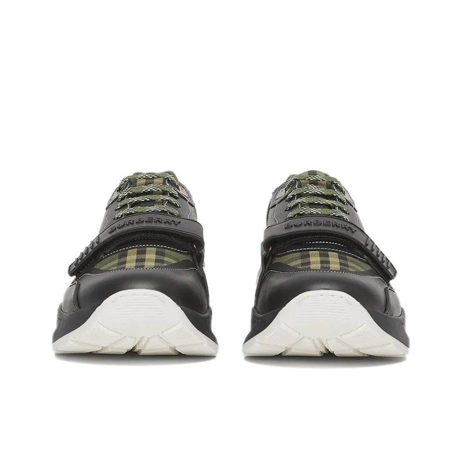 Burberry Abrasion Resistant Athletic Army Green Casual Shoes