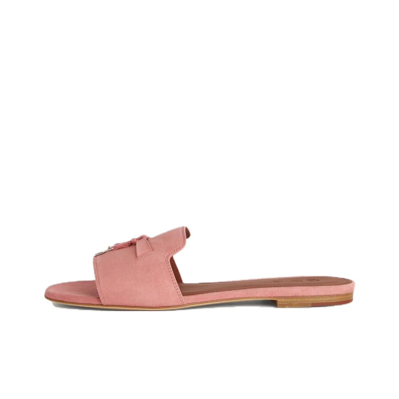 Loro Piana Summer Charms Pink Flat Mule