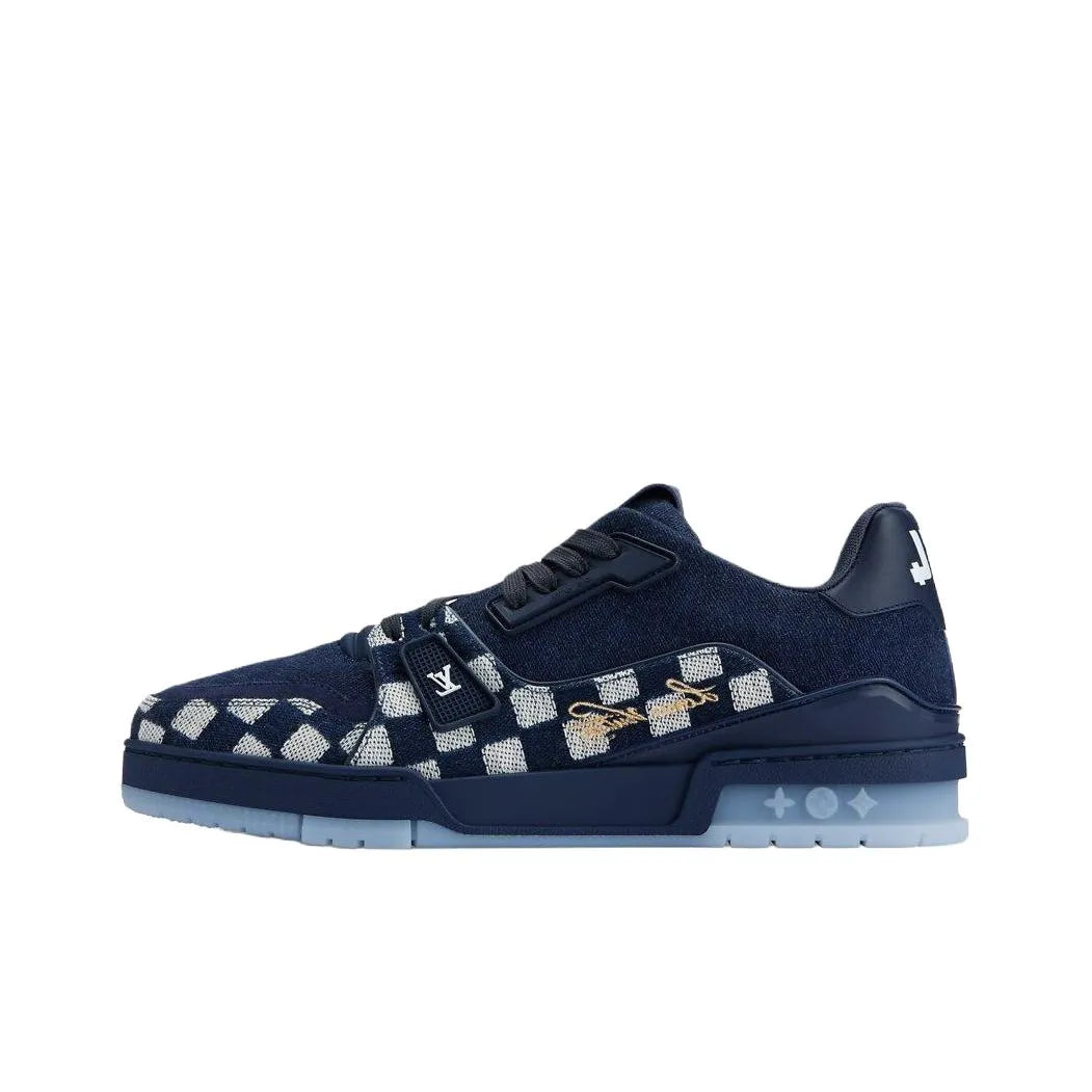 Louis Vuitton LV Blue Damier Denim Sneakers