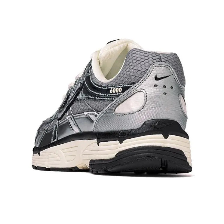 Nike P 6000 Abrasion Resistant White Silver Sneakers