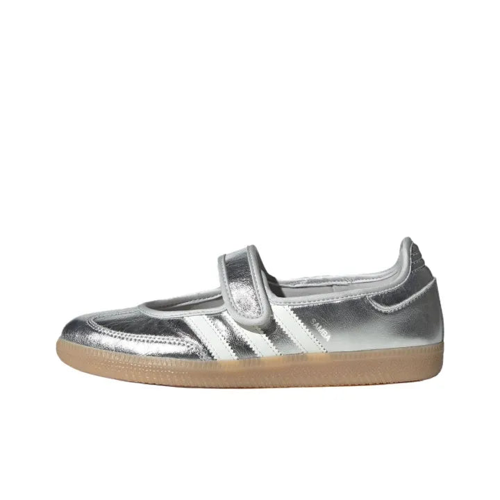 Adidas Samba Mary Jane Silver White Ballet Falts