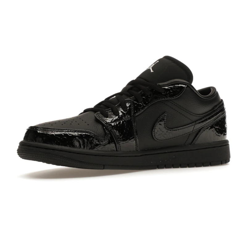 Air Jordan 1 Low Black Croc Sneakers