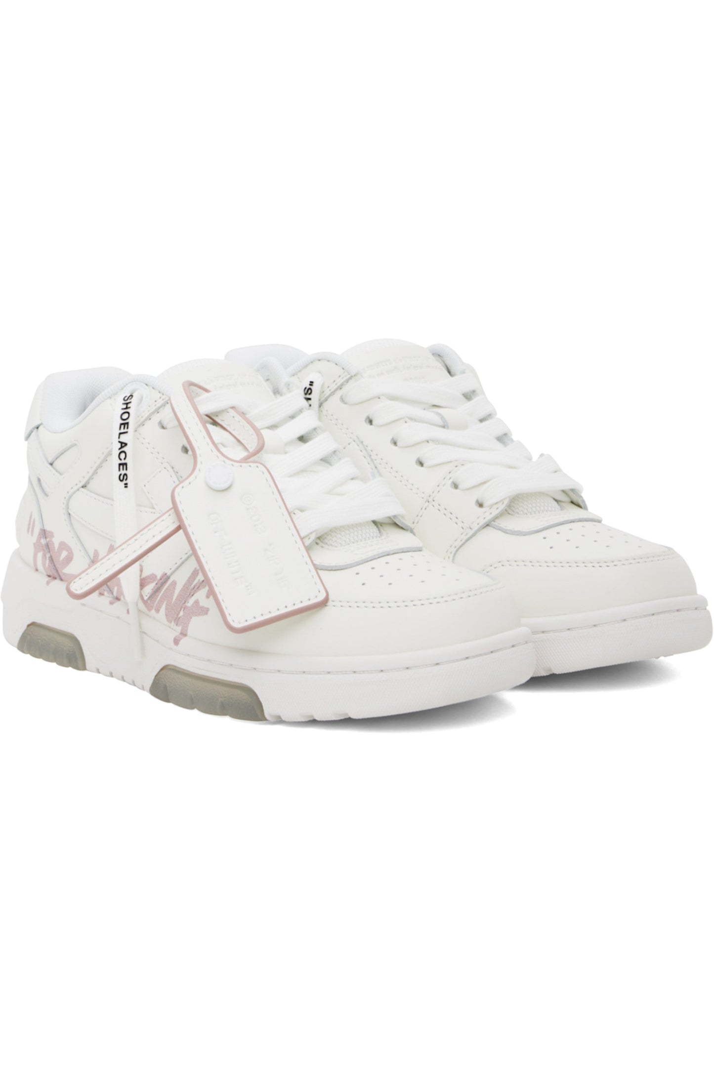 Off-White Out Of Office Low Tops For Walking White Pink