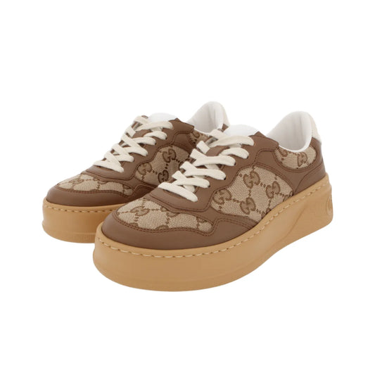 GUCCI GG Dark Brown Supreme Low Top Sneakers