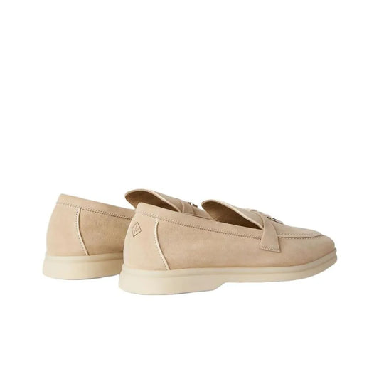 Loro Piana Summer Charms Walk Loafer Vicuna Suede