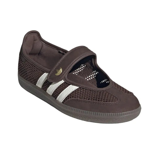 Adidas Samba Jane Mary Jane Shoes Brown Jade White