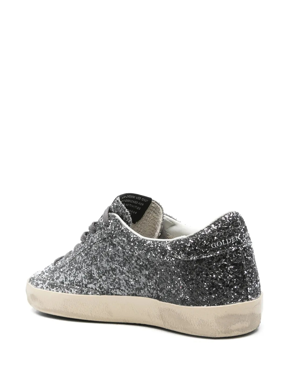 Golden Goose Super-Star Sliver glitter and White star Sneakers