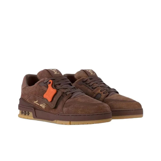 Louis Vuitton LV Trainer Distressed Marron Sneakers