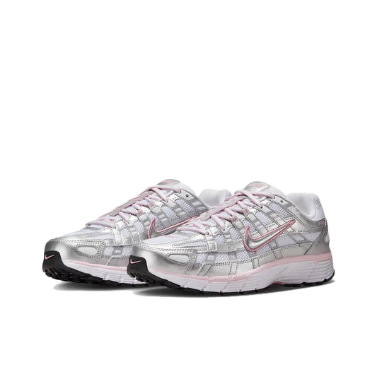 Nike P 6000 Abrasion Resistant White Silver Pink Sneakers
