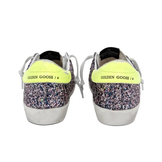 Golden Goose Super Star Glitter Lemon Sneakers