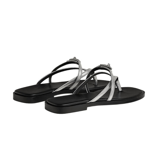 Hermès Miss sandal Gris Argenté