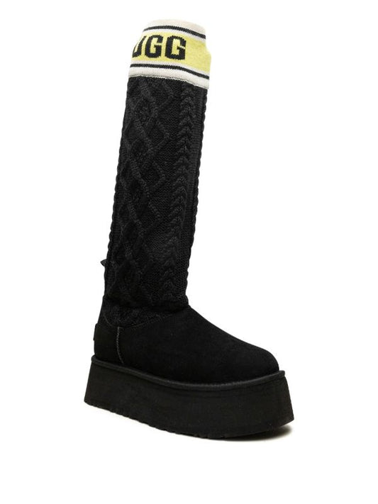 UGG Classic Sweater Letter Boot Black