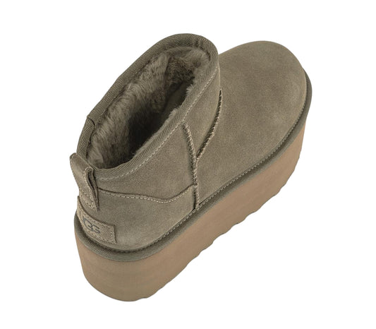 UGG Ultra Mini Platform Boot in the Moss Green