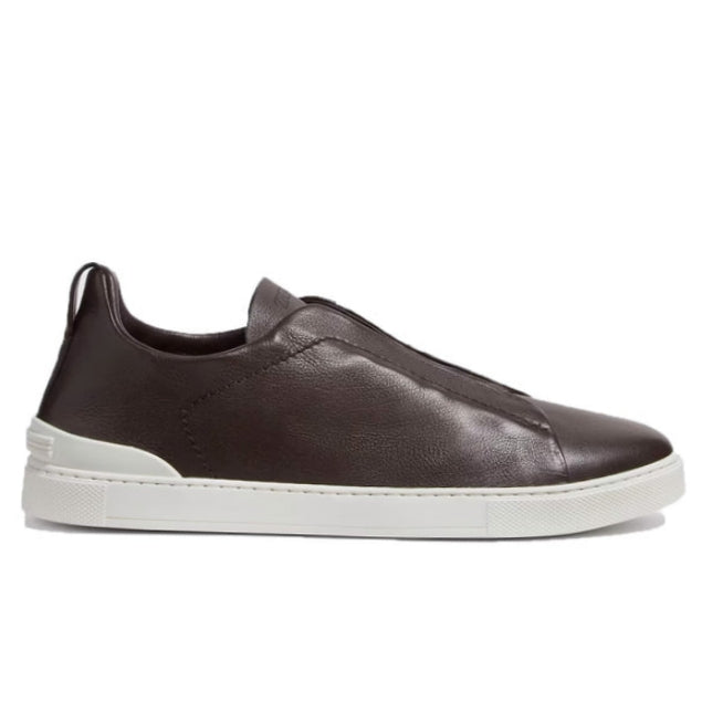 ZEGNA Triple Stitch Secondskin Sneakers Brown