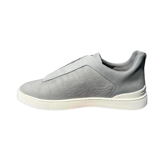 ZEGNA Crocodile Leather Triple Stitch Secondskin grey