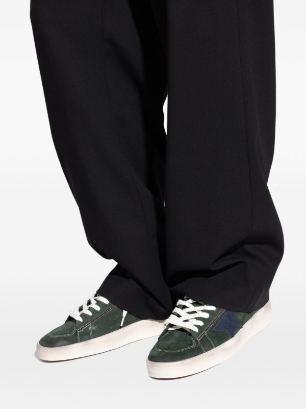 Golden Goose Stardan Suede Sneakers in forest green and navy