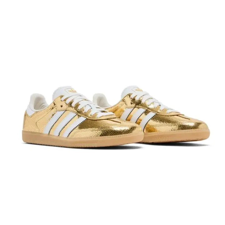 Adidas Samba OG Cracked Metallic Pack Gold Sneakers