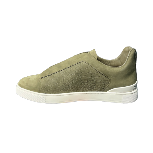 ZEGNA Crocodile Leather Triple Stitch Secondskin Green