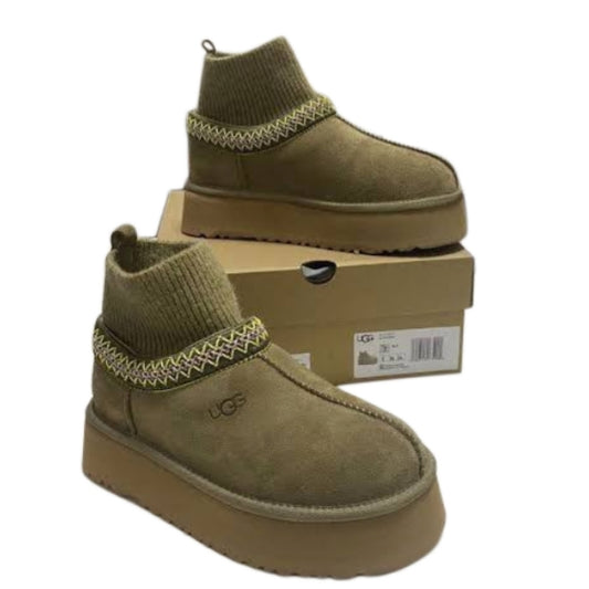 UGG Tazz Knit Platform boot olive green