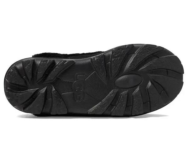 UGG Coquette Slipper black featuring a sheepskin collar and a durable rubber