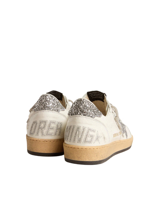 Golden Goose Ball Star Wishes in nappa leather with glitter star and heel tab