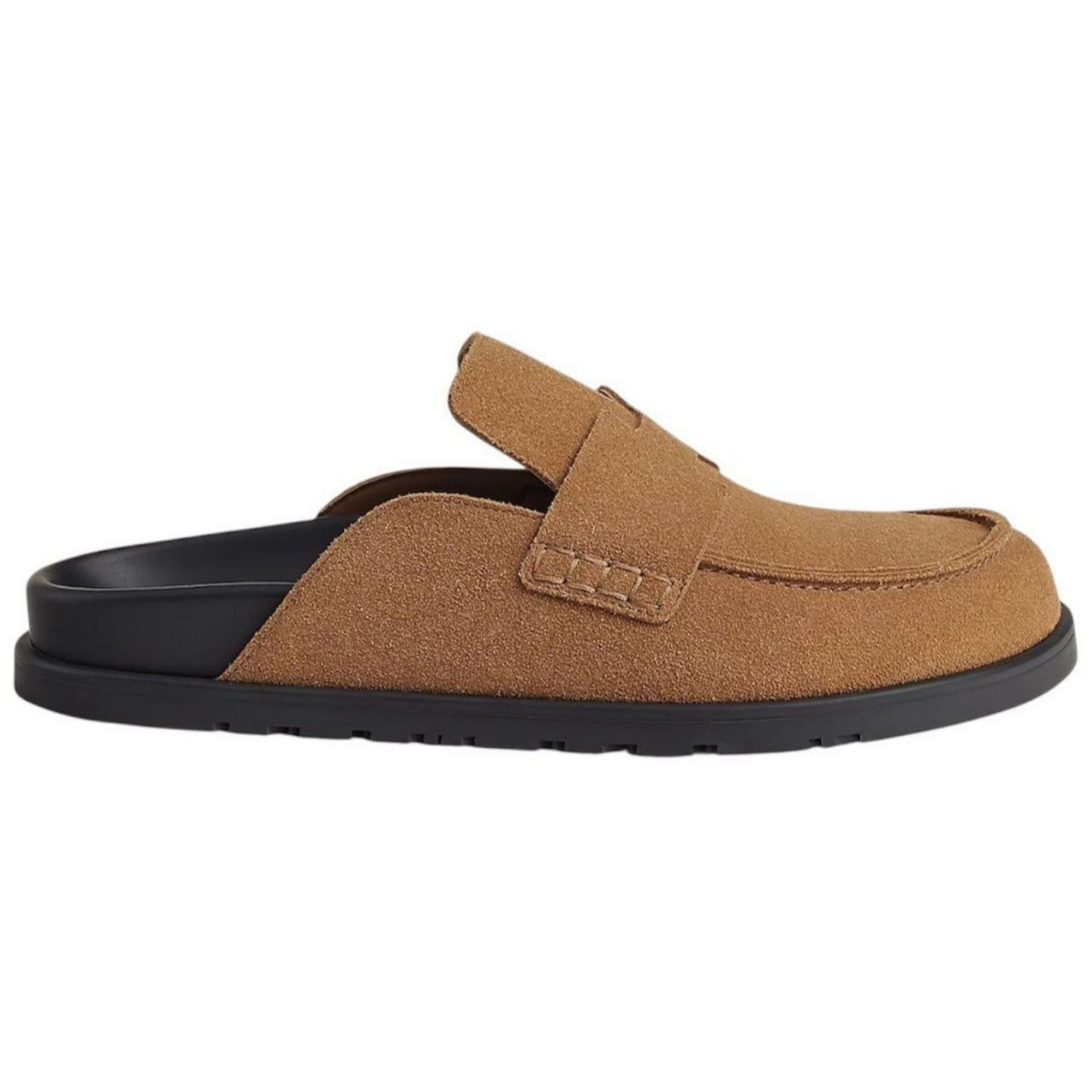 Hermès Go mule brown suede