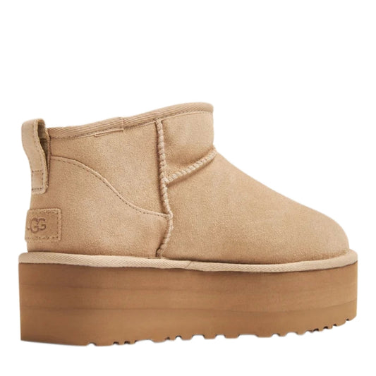 UGG Classic Ultra Mini Platform Beige kids boots