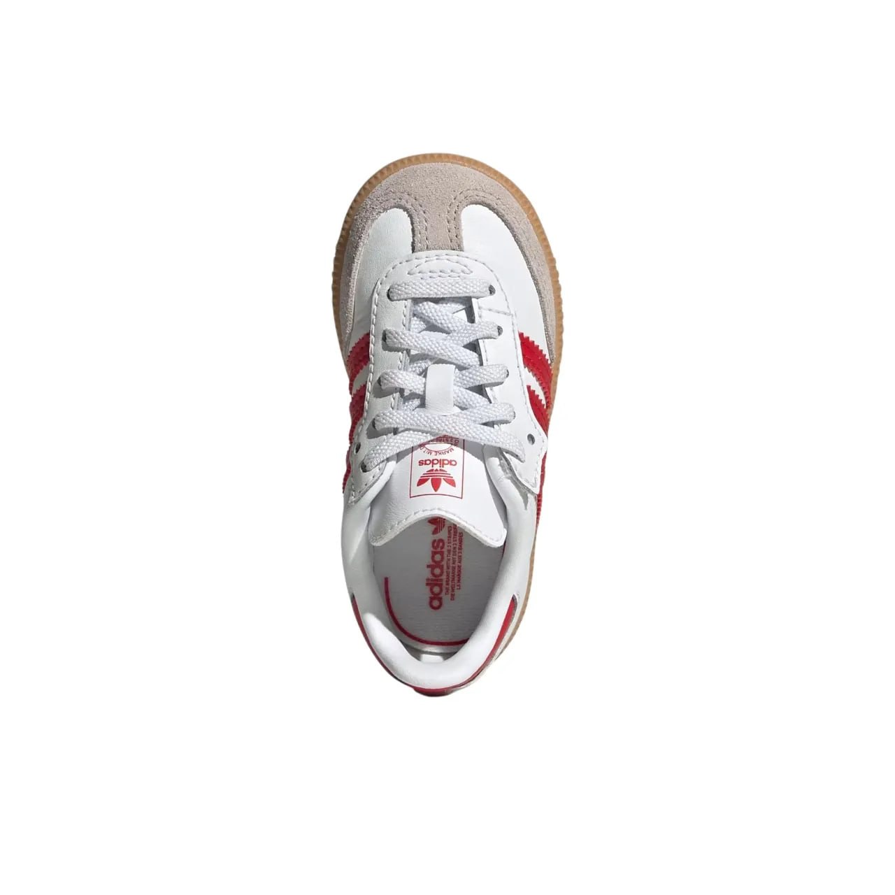 Adidas Samba OG white leather upper red signature Kids Sneakers