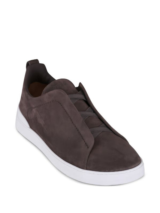 Zegna Triple Stitch Sneakers Brown
