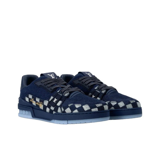 Louis Vuitton LV Blue Damier Denim Sneakers
