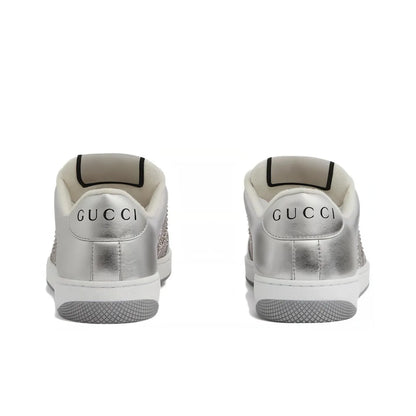 GUCCI Screener Sliver Low top Sneakers