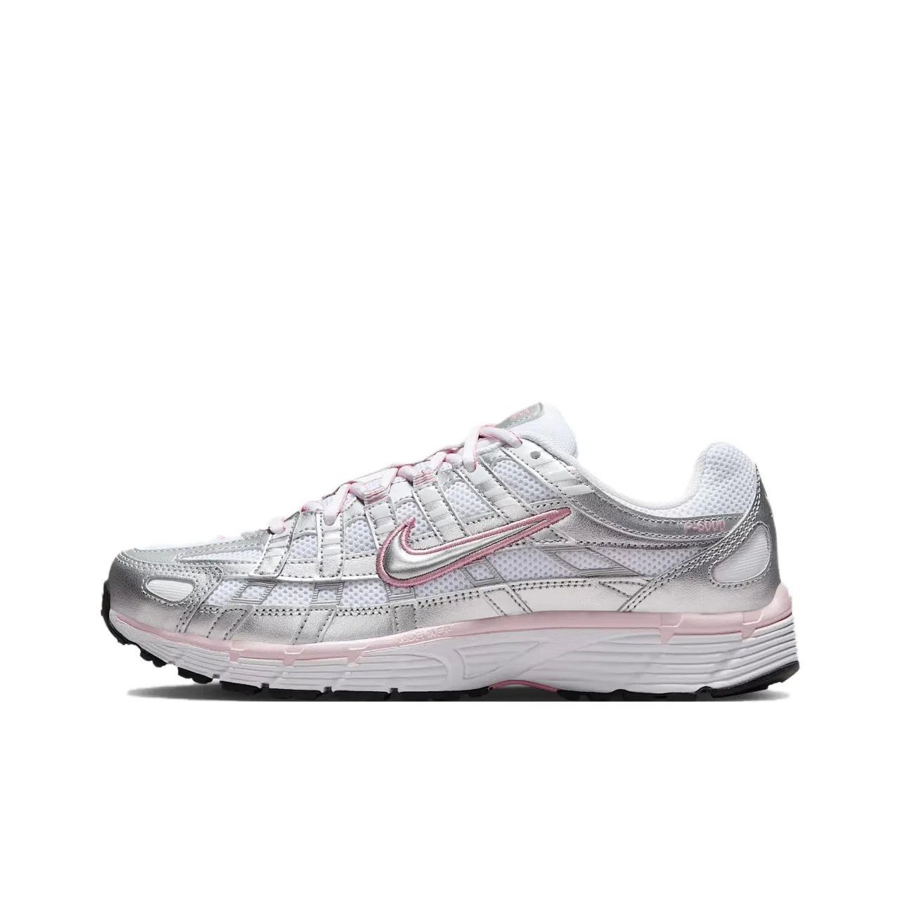 Nike P 6000 Abrasion Resistant White Silver Pink Sneakers