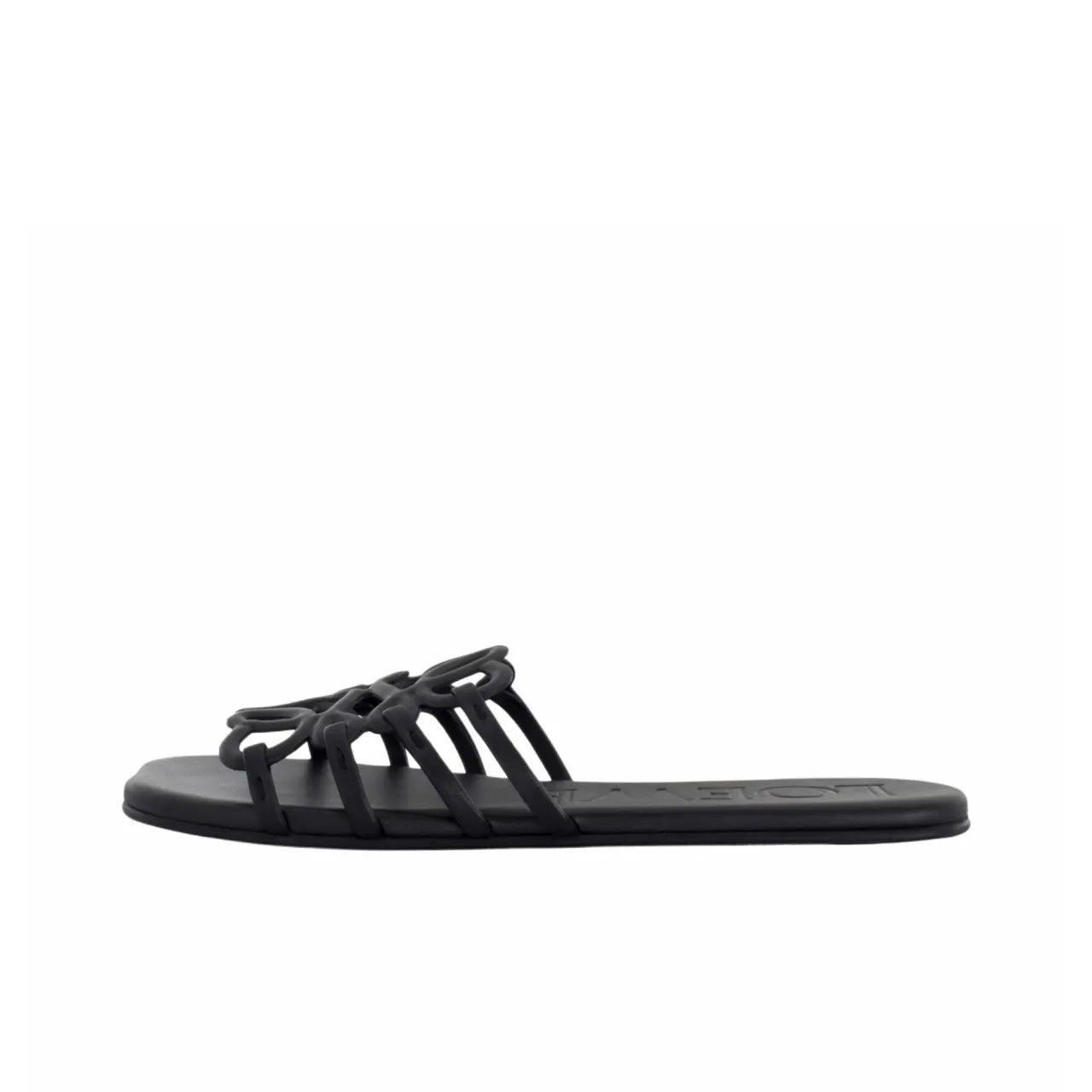 Loewe Petal Anagram Black Slides