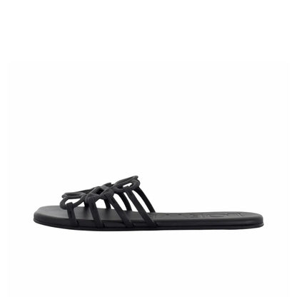 Loewe Petal Anagram Black Slides