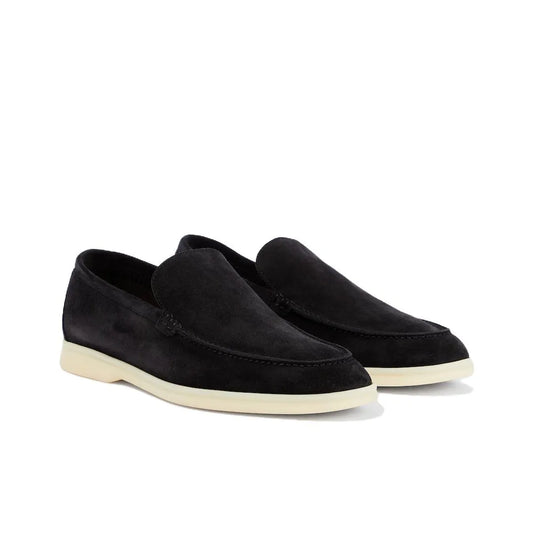 Loro Piana Summer Charms Walk Loafer Black Suede
