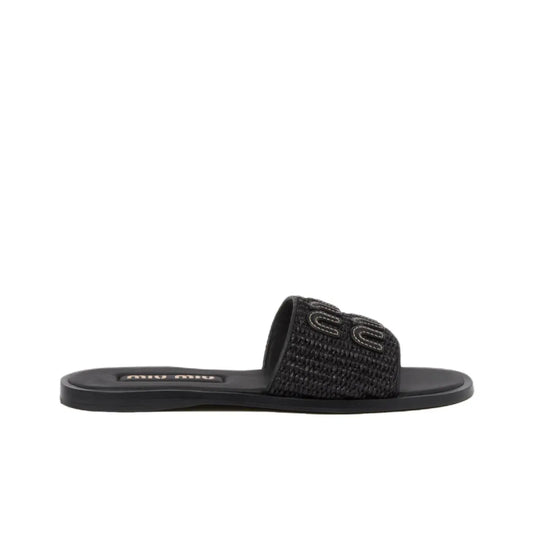 Miu Miu Black Flip-Flops_Unique Store