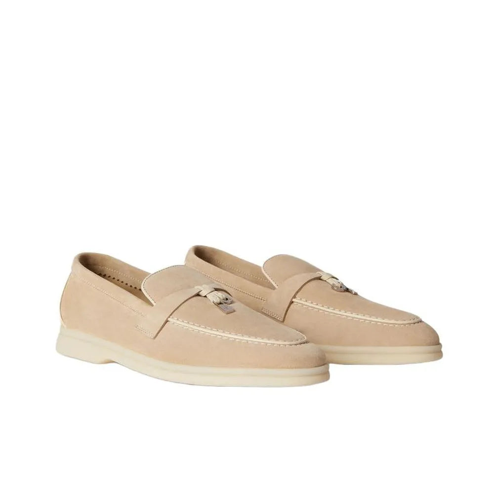 Loro Piana Summer Charms Walk Loafer Vicuna Suede
