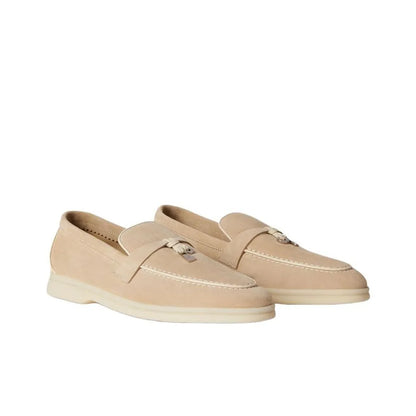 Loro Piana Summer Charms Walk Loafer Vicuna Suede