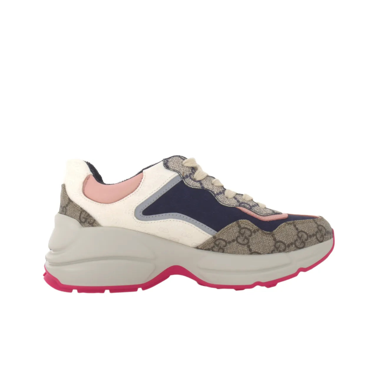 Gucci Rhyton White and Pink Sneakers_Unique Store