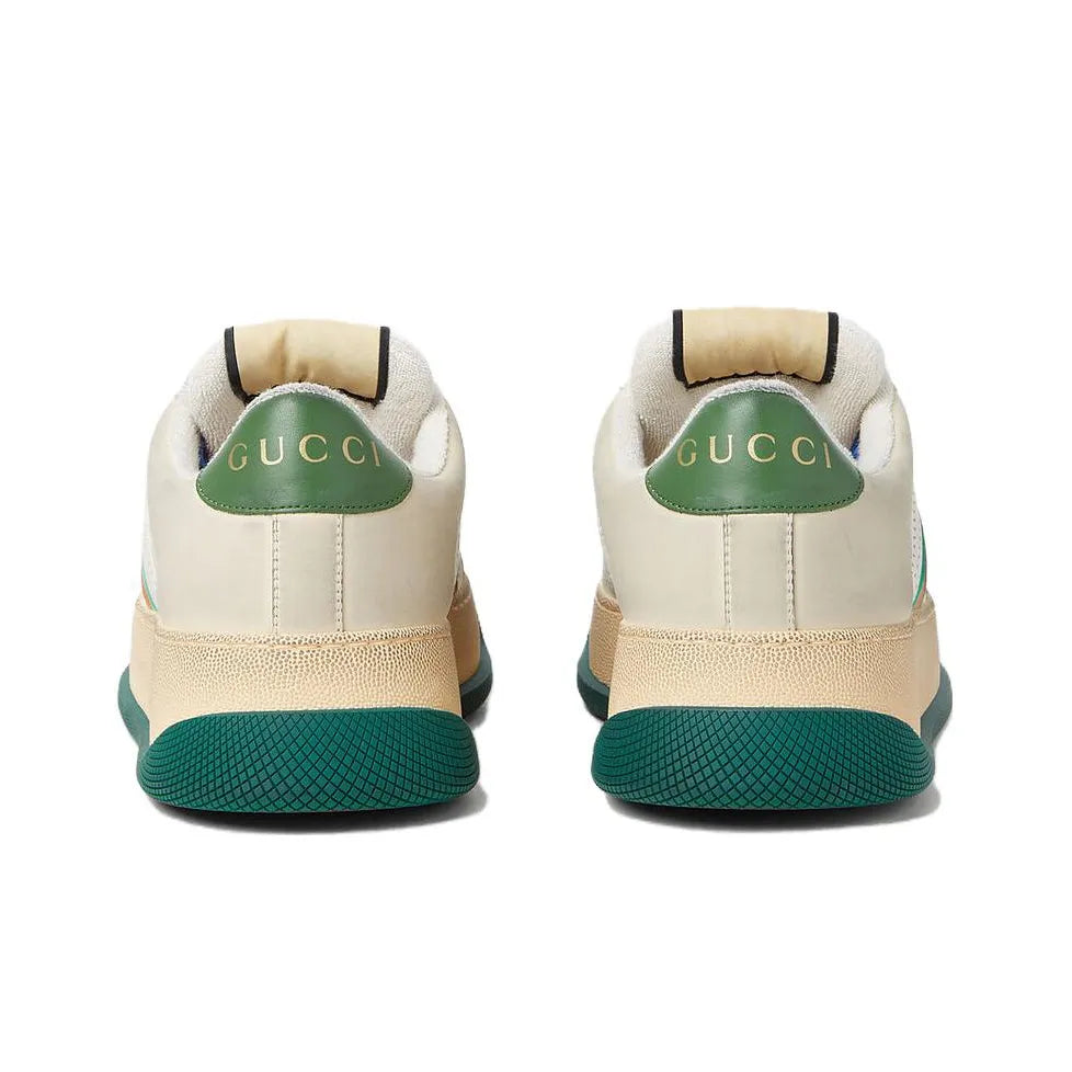 GUCCI Screener Beige Green Low top Sneakers