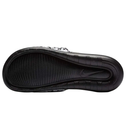 Nike Victori One Printed Slide featuring black white tropical floral