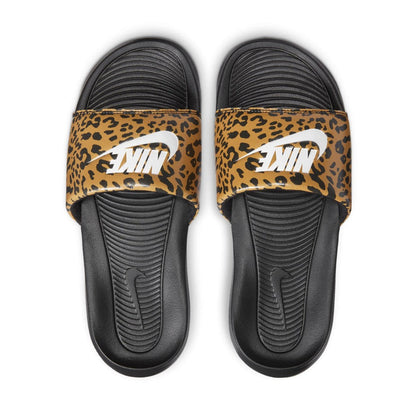 Nike Victori One Print Slides Black White Leopard Animal Print
