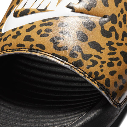 Nike Victori One Print Slides Black White Leopard Animal Print